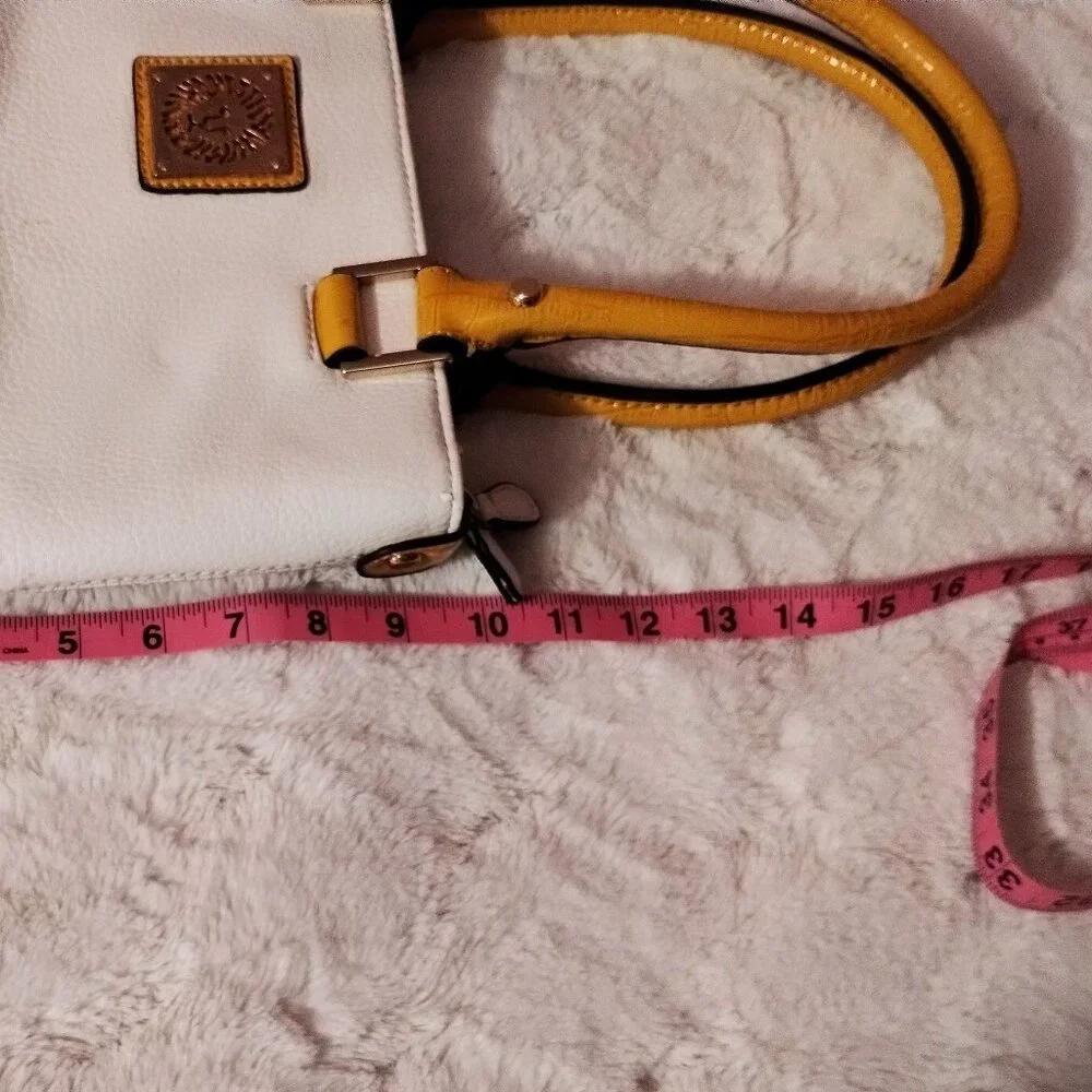 Anne Klein Yellow and White Bag - Picture 14 of 14